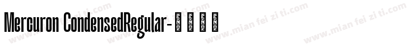 Mercuron CondensedRegular字体转换